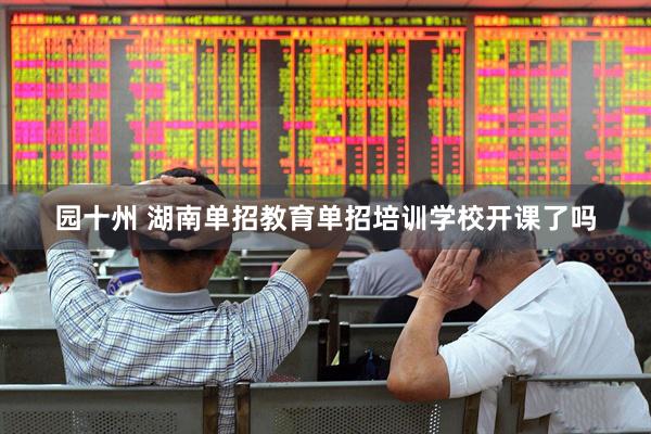 园十州 湖南单招教育单招培训学校开课了吗